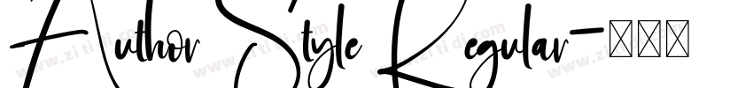 Author Style Regular字体转换